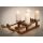 Dekoschlitten mit 4 Kerzenhaltern für Adventsgesteck, Adventsdekoration, (HxBxT) ca. 11 x 20 x 41 cm