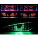 Devils Eye für LKW, Programmierbare Flexible LED-Panel (L ca. 37,2 cm) mit 1024 LEDs, vielen beweglichen Abbildungen, u.a. ca. 450 Teufelsaugen Bedienung über Fernbedienung oder Handy-App