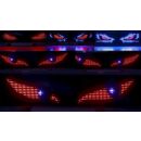 Devils Eye für LKW, Programmierbare Flexible LED-Panel (L ca. 59 cm) mit 1536 LEDs, vielen beweglichen Abbildungen, u.a. ca. 500 Teufelsaugen Bedienung über Fernbedienung oder Handy-App