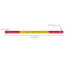 LED-Lichtleiste (L) ca. 60 cm, 45 LEDs in den spanischen Nationalfarben rot, gelb, rot, inkl. 2 x Saugnapf-Halterungen, für KFZ-Innenräume von LKW, Wohnmobil etc., Kabel ca. 140 cm mit USB-A-Anschluß
