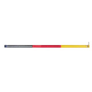 LED-Lichtleiste (L) ca. 90 cm, 69 LEDs in den deutschen Nationalfarben, flexible Leiste inkl. 2  Saugnapf-Halterungen für KFZ-Innenräume von LKW, Wohnmobil etc., Kabel ca. 140 cm mit USB-A-Anschluß