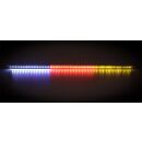LED-Lichtleiste (L) ca. 90 cm, 69 LEDs in den deutschen Nationalfarben, flexible Leiste inkl. 2  Saugnapf-Halterungen für KFZ-Innenräume von LKW, Wohnmobil etc., Kabel ca. 140 cm mit USB-A-Anschluß