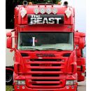 LED Kreuz mit 84 weißen LEDs auf weiß-blau-rot, französische Nationalfarben, für LKW- oder Wohnmobil-Dekoration, inklusive 2 Saugnapfhalter, mit USB-A Stecker