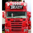 LED Kreuz mit 84 weißen LEDs auf grün-weiß-rot, italienische Nationalfarben, für LKW- oder Wohnmobil-Dekoration, inklusive 2 Saugnapfhalter, mit USB-A Stecker