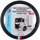 LKW-Lenkradbezug mit kleiner Flagge in grün-weiß-rot, Nationalfarben von Italien, Lenkradschoner aus Kunstleder, außen und innen rutschfest, Lenkradhülle für Lenkräder mit (Ø) ca. 44 – 46 cm