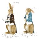 Deko-Hasen, 2 große Osterhasen, mit aufgestellten...