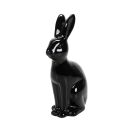 Deko-Hase schwarz aus Keramik, Größe (HxBxT)...