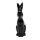 Deko-Hase schwarz aus Keramik, Größe (HxBxT) ca. 30 x 10 x 19 cm, eleganter Hase mit hübschem Gesicht, Osterdekoration - Dekofigur