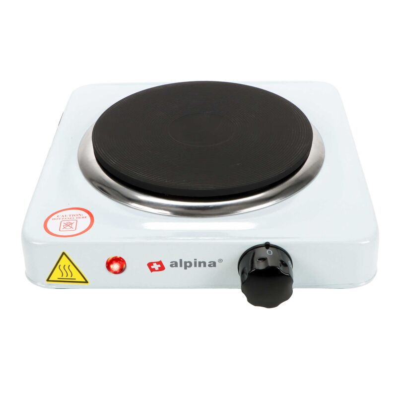 Elektro-Herdplatte mit Druckguß-Heizelement, 6 Stufen-Thermostat, LED, 29,99 €