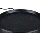 Teppanyaki-Grill für LKW, Wohnmobil, 24V Elektro-Grillpfanne, Deckel aus gehärtetem Glas, Grillfläche antihaftbeschichtet, Ø ca. 26 cm