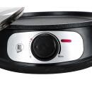 Teppanyaki-Grill für LKW, Wohnmobil, 24V Elektro-Grillpfanne, Deckel aus gehärtetem Glas, Grillfläche antihaftbeschichtet, Ø ca. 26 cm