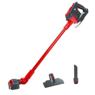 3-in-1 Kinder-Spielzeug-Staubsauger mit Licht und Ton, 3 verschiedene Düsen, 1 rot leuchtende LED, Batteriebetrieb