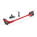3-in-1 Kinder-Spielzeug-Staubsauger mit Licht und Ton, 3 verschiedene Düsen, 1 rot leuchtende LED, Batteriebetrieb