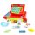 Kinder-Spielzeug-Registrierkasse, 24 Teile, Spielzeugkasse mit Ton- und Rechenfunktion, Geldfach, Spielgeld, Scheckkarte, Coupons, Waren und Einkaufskorb, Batteriebetrieb