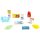 Kinder-Spielzeug-Registrierkasse, 24 Teile, Spielzeugkasse mit Ton- und Rechenfunktion, Geldfach, Spielgeld, Scheckkarte, Coupons, Waren und Einkaufskorb, Batteriebetrieb