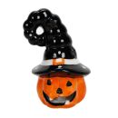 Halloween Windlicht-Kürbis mit Hexenhut,...