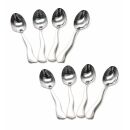 8 Stück Teelöffel aus Edelstahl, Kaffeelöffel hochglanzpoliert, spülmaschinengeeignet, für Privat oder Gastronomie