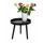 Beistelltisch rund Ø 40 cm Höhe 36 cm, Tisch mit 3 Beinen aus Holz, schwarz