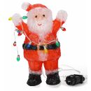 Weihnachtsmann aus Acryl mit 50 kaltweißen LEDs und...