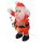 Weihnachtsmann aus Acryl mit 50 kaltweißen LEDs und bunter Lichterkette mit 10 LEDs, Indoor / Outdoor geeignet, 6 Std.-Timer, Kabellänge ca. 5 m