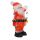 Weihnachtsmann aus Acryl mit 50 kaltweißen LEDs und bunter Lichterkette mit 10 LEDs, Indoor / Outdoor geeignet, 6 Std.-Timer, Kabellänge ca. 5 m