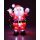 Weihnachtsmann aus Acryl mit 50 kaltweißen LEDs und bunter Lichterkette mit 10 LEDs, Indoor / Outdoor geeignet, 6 Std.-Timer, Kabellänge ca. 5 m