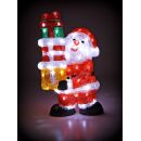 Beleuchteter Acryl-Weihnachtsmann mit drei großen...
