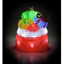 Acryl Geschenkesack mit bunten Päckchen, beleuchtet...