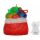 Acryl Geschenkesack mit bunten Päckchen, beleuchtet mit 20 LEDs kaltweiß, 6 Std.-Timer, für Indoor & Outdoor, Batteriebetrieb