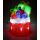 Acryl Geschenkesack mit bunten Päckchen, beleuchtet mit 20 LEDs kaltweiß, 6 Std.-Timer, für Indoor & Outdoor, Batteriebetrieb