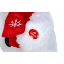 Lustiger Plüsch-Schneemann, Weihnachtsfigur die tanzt und dabei "Jingle Bells" auf Sensor-Knopfdruck singt, Batteriebetrieb mit An-/Aus-Kippschalter