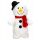Lustiger Plüsch-Schneemann, Weihnachtsfigur die tanzt und dabei "Jingle Bells" auf Sensor-Knopfdruck singt, Batteriebetrieb mit An-/Aus-Kippschalter