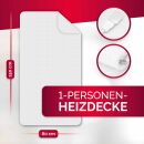 Beheizbare Matratzenauflage mit Thermostat, 3 Heizstufen, für ein Single Bett, heizbare Unterlage mit 4 Gummibändern zum Fixieren