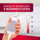Beheizbare Matratzenauflage mit Thermostat, 3 Heizstufen, für ein Single Bett, heizbare Unterlage mit 4 Gummibändern zum Fixieren