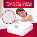 Beheizbare Matratzenauflage mit Thermostat, 3 Heizstufen, für ein Single Bett, heizbare Unterlage mit 4 Gummibändern zum Fixieren